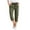 Army Green, variant on WCMZJ Capris Pants for Women Cotton Linen Casual Summer 2025 Straight Wide Leg Loose Drawstring Elastic Waist Cropped Trouser Army Green 2XL