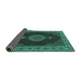 thumbnail image 2 of Ahgly Company Indoor Rectangle Medallion Turquoise Blue Traditional Area Rugs, 3' x 5', 2 of 4