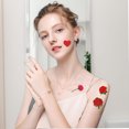 thumbnail image 4 of 12 Sheets Waterproof Lasting Tattoo Stickers Water Transfer Temporary Tattoos, Valentine's Day Body Fake Tattoos, 4 of 5