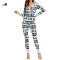 thumbnail image 1 of Conjuntos de pijamas de Navidad para mujer, conjuntos de pantalones superiores, longitud completa, manga Regular, cuello en V, conjuntos suaves con estampado en caliente, ropa de dormir, 1 of 4