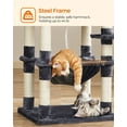 thumbnail image 4 of 2-Level 56.3" Cat Tree with Scratching Posts & Hammock, Smoky Gray, 4 of 9