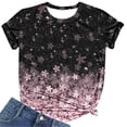 thumbnail image 4 of ALLLIST Pink Going Out Tops for Women Casual Crew Neck Floral Short Sleeve T-Shirts Womens Shirts XXL, 4 of 5