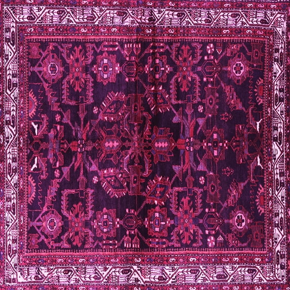Ahgly Company Indoor Square Persian Pink Traditional Area Rugs, 4' Square