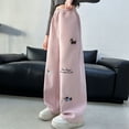 thumbnail image 5 of Generic Girls Wide Leg Elastic High Waisted Pants Sweatpants Baggy Track Pants Trousers Casual Streetwear Cute Clothes for Teen Girls, 5 of 6