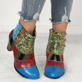 thumbnail image 5 of Mepaouo Women's Ankle Boots Retro Heel Bohe Cowboy Cowgirl Zipper Slip on Western Booties, 5 of 7