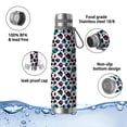 thumbnail image 4 of Leopard Print 29oz Stainless Steel Insulated Thermos with Tea Filter, 360° Printed Travel Bottle, Leakproof BPA-Free Flask with Anti-Slip Base, 304 Inner & 201 Outer, Vacuum Cup, 4 of 6