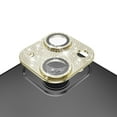 thumbnail image 2 of For iPhone 15 Plus Diamond Bling Camera Lens Full Tempered Glass - Gold, 2 of 2