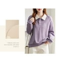 thumbnail image 5 of Purple polo collar top, 5 of 9
