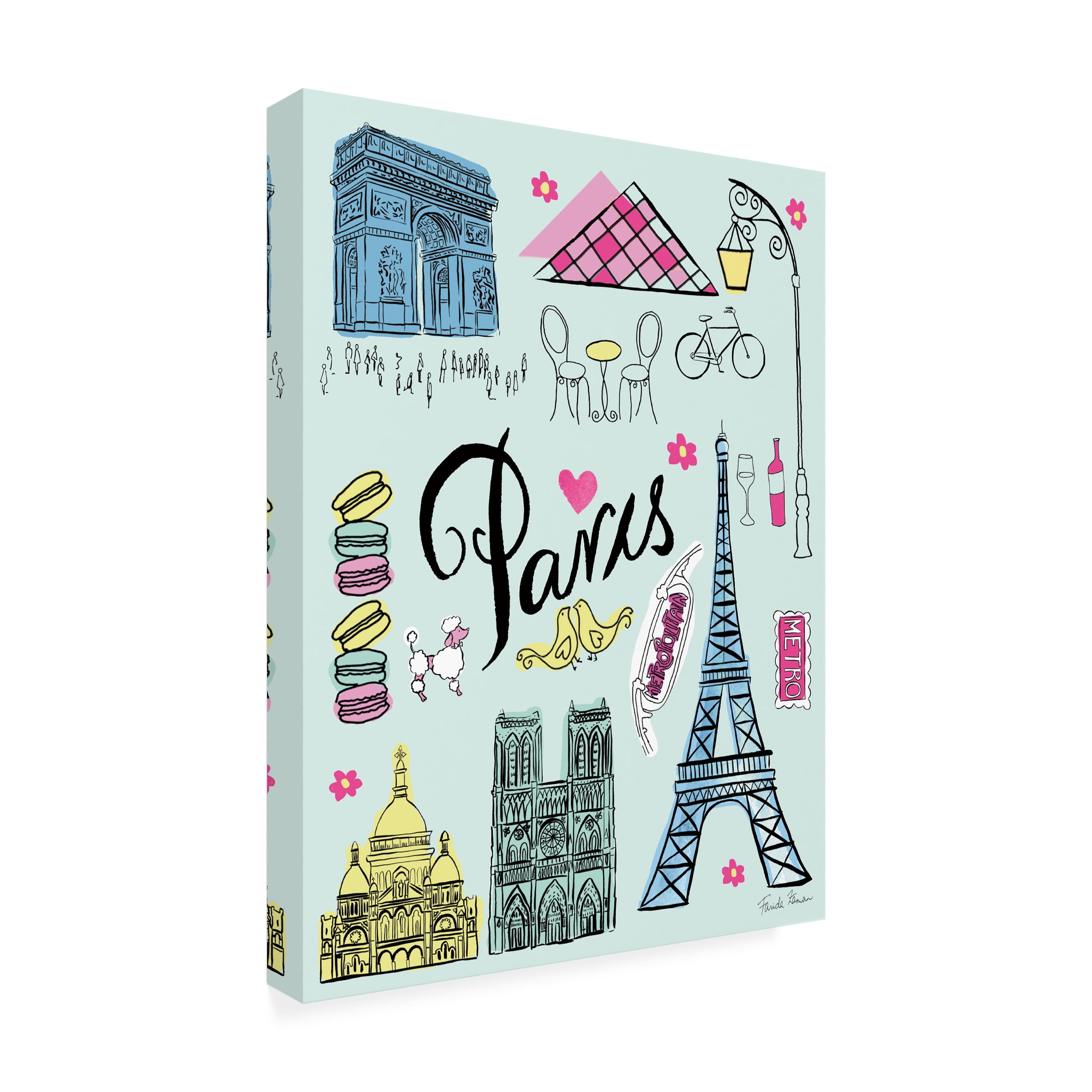 Trademark Fine Art Cityscape Canvas Art ' Travel Paris ' by Farida Zaman