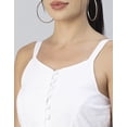 thumbnail image 5 of Moomaya Womens Solid Sleeveless Dress, Knee Length Cotton Dress, 5 of 8