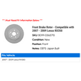 thumbnail image 2 of Front Brake Rotor - Compatible with 2007 - 2009 RX350 2008, 2 of 2