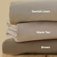 thumbnail image 5 of Linen Duvet Cover Queen - Linen Cotton Blend Bedding Set, Soft & Cozy, 3 Pieces, 1 Duvet Cover 90x90 Inches and 2 Pillowcases, Brown Color Cooling Bedding, Comforter Sold Separately, 5 of 9