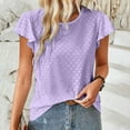 thumbnail image 1 of LOVZFMLL Hauts d'Été pour Femmes T-shirt à Manches Courtes Col Rond, 1 of 8