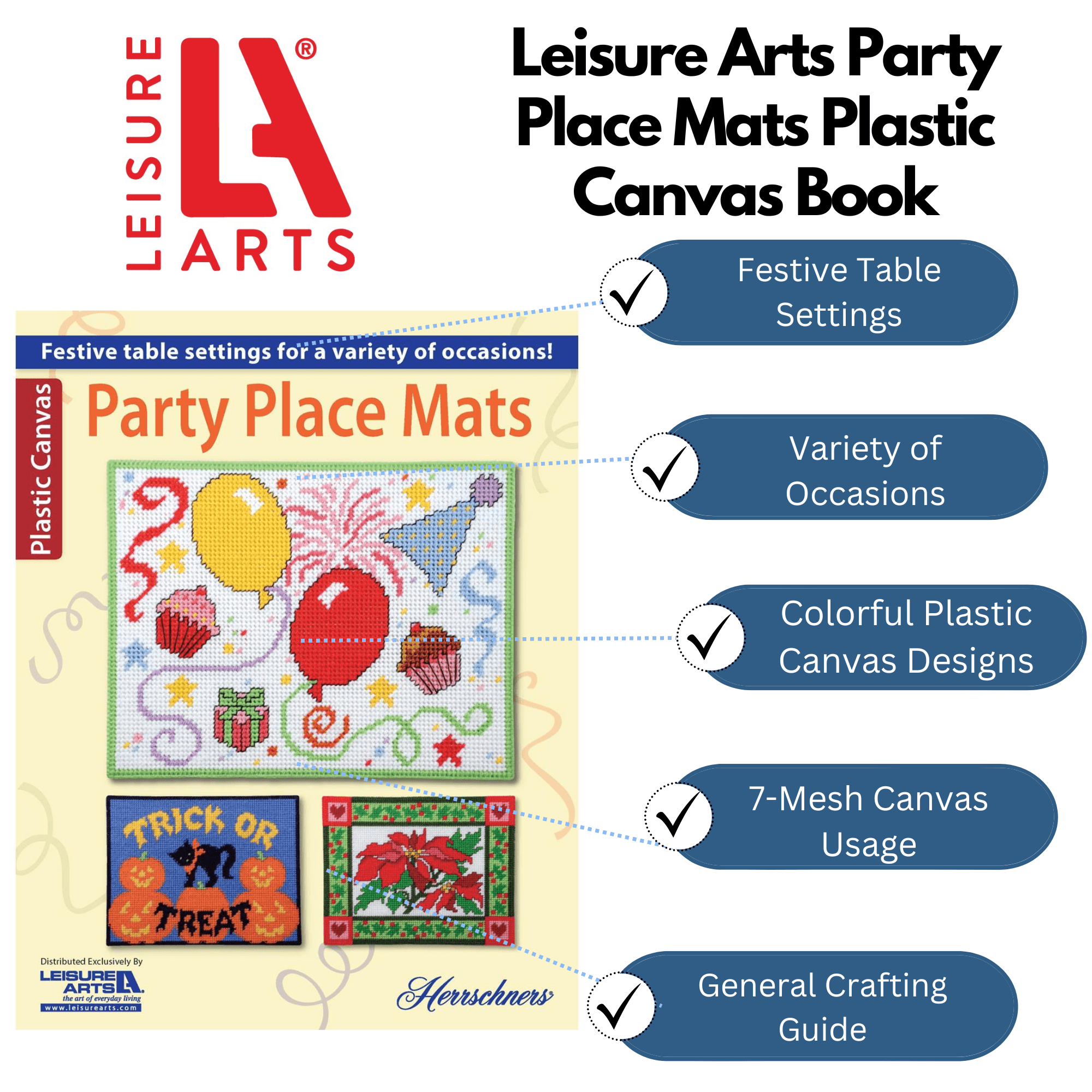 Leisure Arts Wild For Style Plastic Canvas Book and Patterns – Pattern with Plastic Canvas Projects, Craft Designs, Home Décor, and DIY Plastic Canvas Ideas, Model: LEA7750