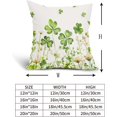 thumbnail image 5 of St. Patricks Day Pillow Covers 18x18 Inch Set of 2 Shamrock St Patricks Day Outdoor Throw Pillow Covers Rustic Spring Floral Decorative Pillowcases Cushion Covers for Couch, 5 of 6