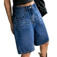 thumbnail image 3 of NAFUU Denim Shorts for Women Jorts Baggy Jeans Jorts Loose Fit Vintage Denim Shorts Trendy Summer Hot Short Pants Pockets Mini Shorts Hot Pants, 3 of 9
