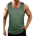 thumbnail image 1 of Eryao Débardeur Sans Manches Évacuant l'Humidité pour Hommes à Col Rond, Athlétique, de Gym, d'Entraînement et de Course, Vert, G, 1 of 8