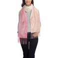 thumbnail image 4 of Foulard à Franges pour Femmes, Rose, Long Châle Léger et Chaud, 4 of 6