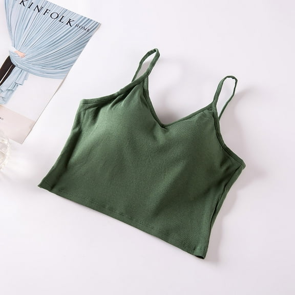 Nrmvnmi Pajamas Tops For Womens Modal Built-in Bra Padded Camisole Yoga Tank Tops Built in Bra Tank Tops Summer Basic Layering Yoga Top for Women 2024