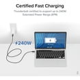 thumbnail image 2 of Plugable Thunderbolt 4 Cable with 240W Charging, Thunderbolt Certified, 3.3 Feet (1M),1x 8K Display, 40 Gbps, Compatible with USB4, Thunderbolt 3, USB-C, 2 of 6