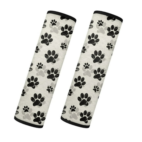 Yuyamidu Dog Paw Car Seat Strap Covers for Kids and Adults Cute Seat Belt Cover Pad 2 Pack Thick Car Seatbelt Cushion Cover for Most Vehicle Car Interior Accessories
