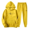 thumbnail image 5 of Men's Big and Tall Track Suits 2 Piece Set Athletic Workout Gym Paris Print Hoodie and Sweatpants Sport Tracksuits Winter Jogging Suit Lounge Outfit, 5 of 6