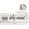 thumbnail image 2 of Inspirational Wall Art - Enjoy Every Moment - Sayings Quote Poster Motto Canvas Prints Motivational Home Wall Art Decor Sign 6" x17", 2 of 7