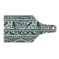 thumbnail image 2 of Ethnic Cutting Board, Monkeys Birds Simplistic Animal Motifs Ornaments Petroglyph Theme, Decorative Tempered Glass Cutting and Serving Board, Wine Bottle Shape, Black White, by Ambesonne, 2 of 5