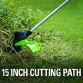 thumbnail image 4 of Greenworks 2 x 24V (48V) 15-Inch Cordless String Trimmer, (2) 24V 2.0 Ah USB Batteries and 4.0 Ah Dual Port Charger Included  [125+ Compatible Tools], 4 of 9