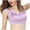 Purple, variant on Darzheoy Sports Bras for Women Wire-Free Anti-sagging Front Zip Breathable Satin Lace Hem Plus Size Bra 90CD-95AB