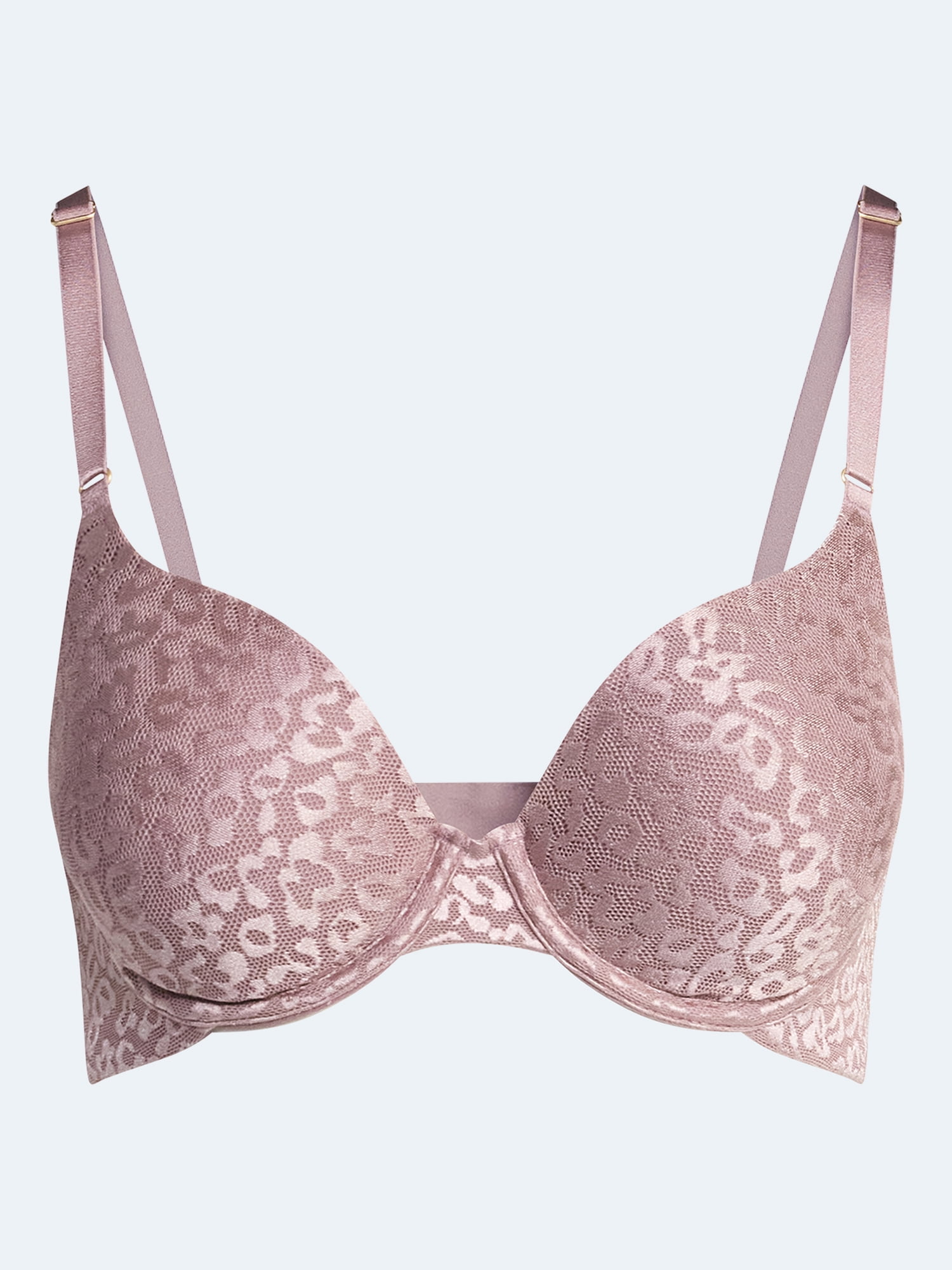 Joyspun Women's Leopard Print T-Shirt Bra, Sizes 32A-42DDD