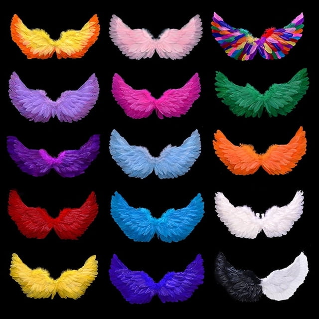 Alas de plumas de ángel para espectáculos de niños, festivales, escenarios, accesorios para fotos de bodas, princesas
