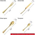thumbnail image 5 of 4pcs Stainless Steel Flatware,Include Fork Spoons Knife (Golden), 5 of 5