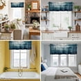 thumbnail image 5 of Abstract Gradient Blue White Valance Curtain Nature Minimalist Geometric Window Valances Rod Pocket Short Curtains Window Treatments for Kitchen Bedroom Bathroom Laundry 60" x 18", 5 of 9