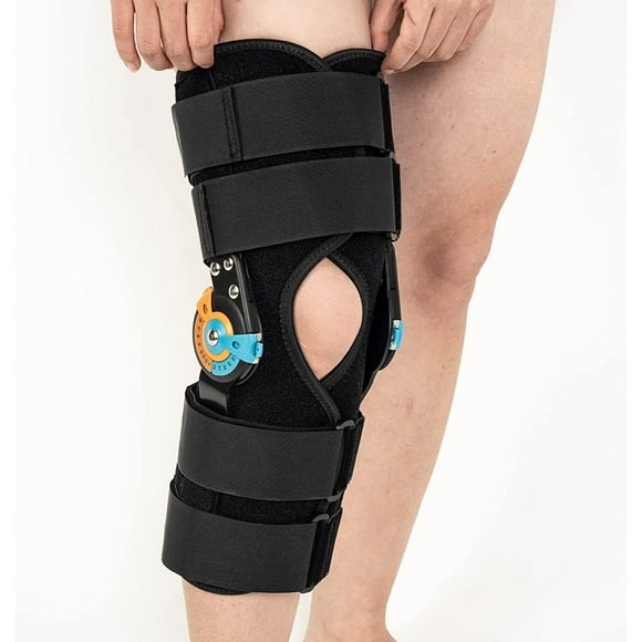 Hinged ROM Knee Brace Post Op Knee Immobilizer for Arthritis, ACL, MCL, PCL, Meniscus Tear, Injurie/Knee Pain