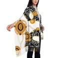 thumbnail image 3 of Personalized Printed Golden Chains And Spotted Long Pile Fringe Men Scarf Women'S Anti Chill Scarf, 3 of 7