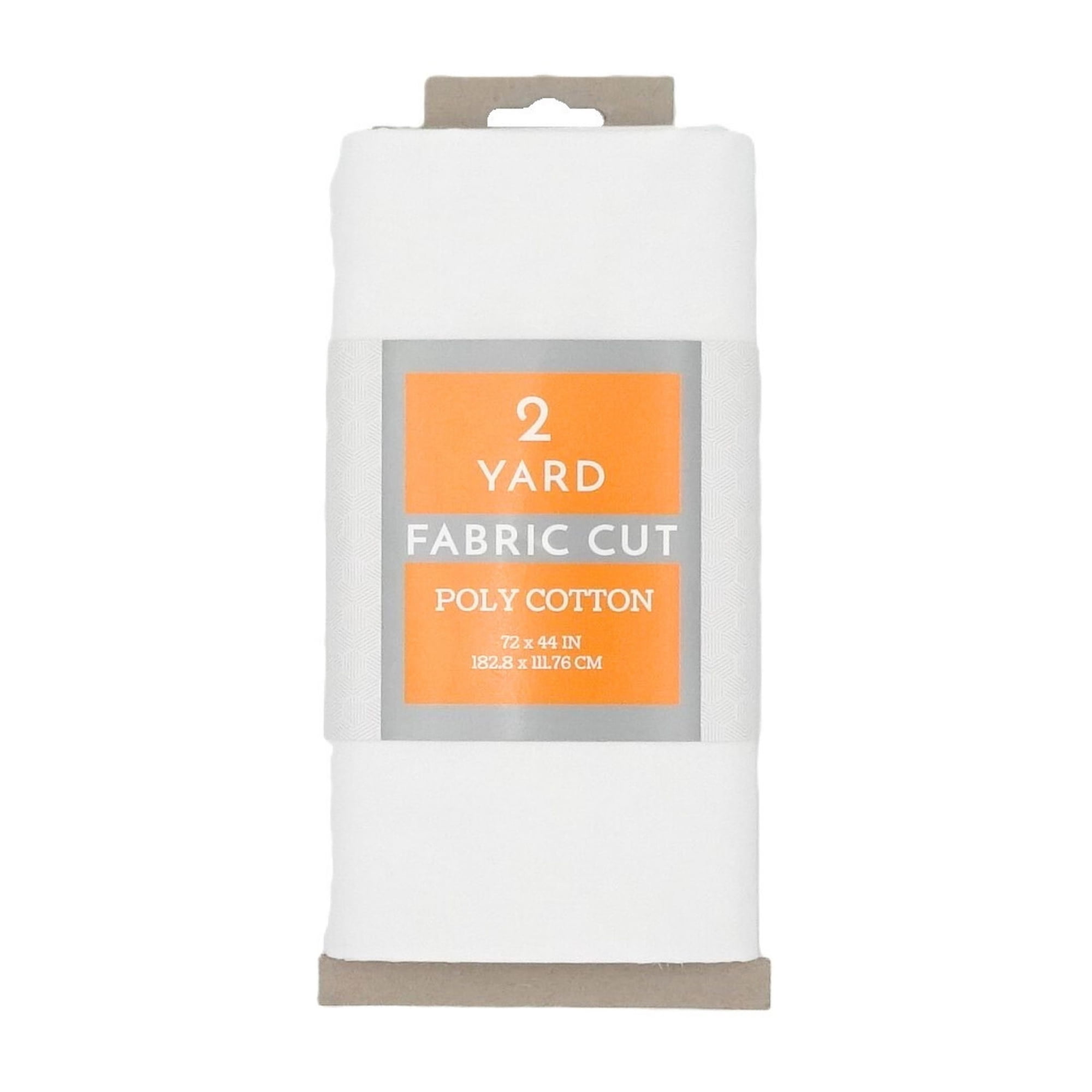 Shason Textile 2 Yard Cut Poly Cotton Fabric, White, 44" Wide for Craft & Quilting Projects
