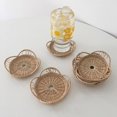 thumbnail image 2 of PENGXIANG Rattan Bread Basket Petals Shape Hand-Woven Tea Tray With Handles For Serving Dinner Parties Coffee Breakfast, 2 of 7