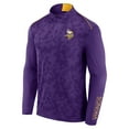 thumbnail image 2 of Men's Fanatics Purple Minnesota Vikings Jacquard Quarter-Zip Pullover Top, 2 of 3