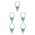 thumbnail image 2 of maskred Exquis Turquoise Pompons Choker Bohème Déclaration Collier Vert 45 + 8cm 5Set, 2 of 6