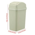 Trash Can with Swing Lid Plastic Tall Garbage Can Small Bathroom
