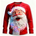 thumbnail image 1 of Amzcrzy Sudadera Para Hombre, Con Estampado Navideño, Informal, De Manga Larga Y Cuello Redondo, Color Rojo, Xl, 1 of 3