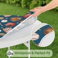 thumbnail image 5 of Blue Baseball Stadium Pattern Round Fitted Tablecloth with Elastic Edge,Dining Table Cover Waterproof,Outdoor Round Tablecloth for Camping,Dining,Indoor and Outdoor, 5 of 7