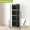 Black - 4 Grids, variant on Portable Wardrobe Closet, Large Capacity Clothing Storage Cabinet with Shelves and Hanging Rod, Easy Assembly Freestanding Closet Organizer for Bedroom, Dorm and Rental Living
