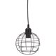 thumbnail image 1 of Lámpara colgante tipo loft con aplique de luz, lámpara colgante de metal negra para techo, 1 of 6
