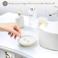 thumbnail image 6 of Ceramic Jewelry Tray, Initial Ring Dish Trinket Plate Engagement Gift, Small Personalized Monogram Ring Bowl for Wedding, White Decorative Jewelry Holder for Women Vanity -Letter E, 6 of 7