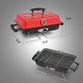 thumbnail image 4 of Tcbosik Portable Charcoal Grill, 20.8" Compact Tabletop Barbecue Smoker, BBQ Grill with Lid for Outdoor Cooking Camping Picnic, Red, 4 of 9