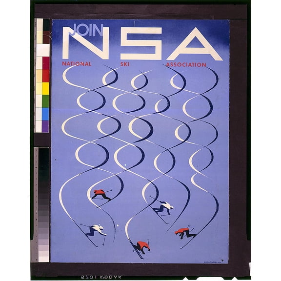 Join NSA, National Ski Association / Herbert Bayer. Canvas Wall Art (20" x 30")