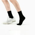 thumbnail image 6 of Unisex Mid-Crew Toe Socks, Cotton Athletic Running Socks, 3 Pairs, 6 of 7