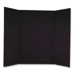 Office Depot Tri-Fold Premium Foam Display Board, 36x48 inches, Black ...